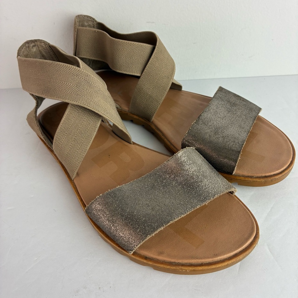 Sorel Ella II Ankle Strap Flat Sandals - Picture 2 of 10